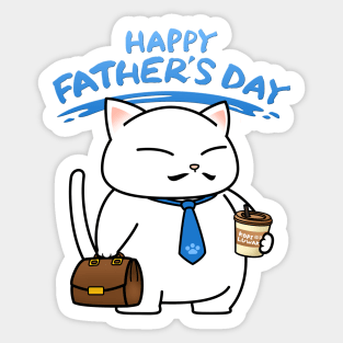 Daddy Cat Happy Father's Day Sticker